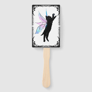 Cosmic Cat Dandelion Hand Fan
