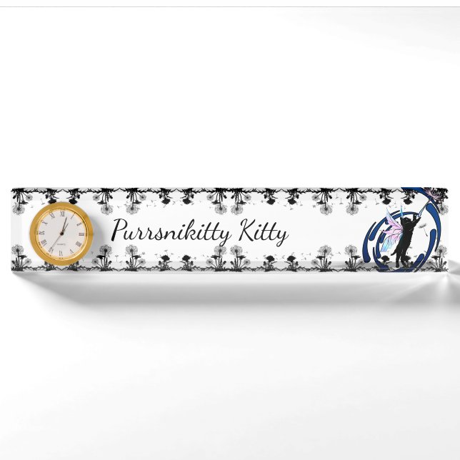 Cosmic Cat Dandelion Nameplate (Front)
