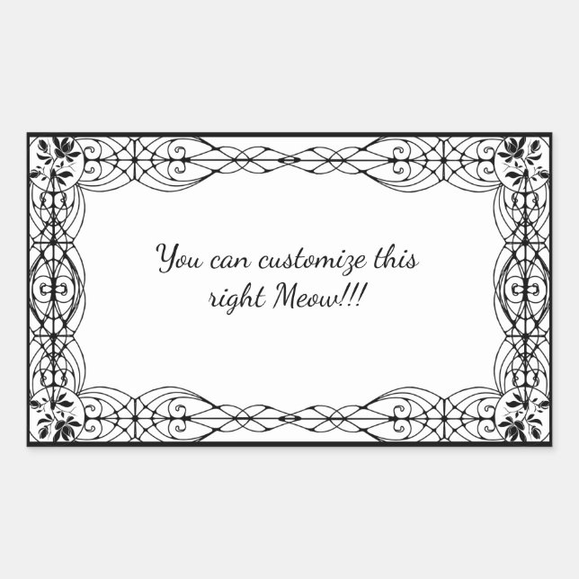 Cosmic Cat Dandelion Rectangular Sticker (Front)