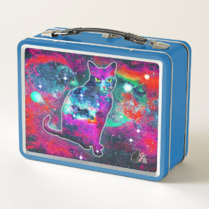 Cosmic Cat Delta Metal Lunchbox