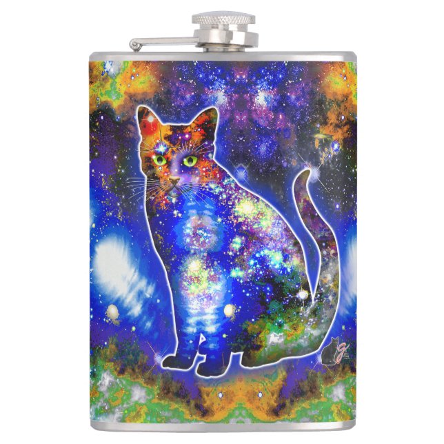 Cosmic Cat Epsilon Hip Flask (Front)