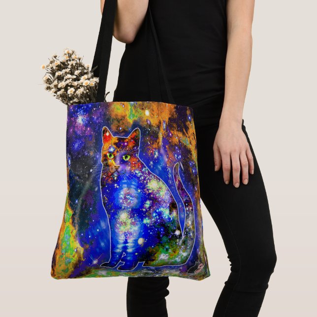 Cosmic Cat Epsilon Tote Bag (Close Up)
