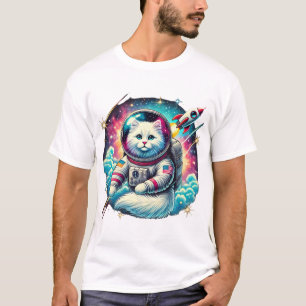Cosmic Cat Explorer – Space Kitty Adventur T-Shirt