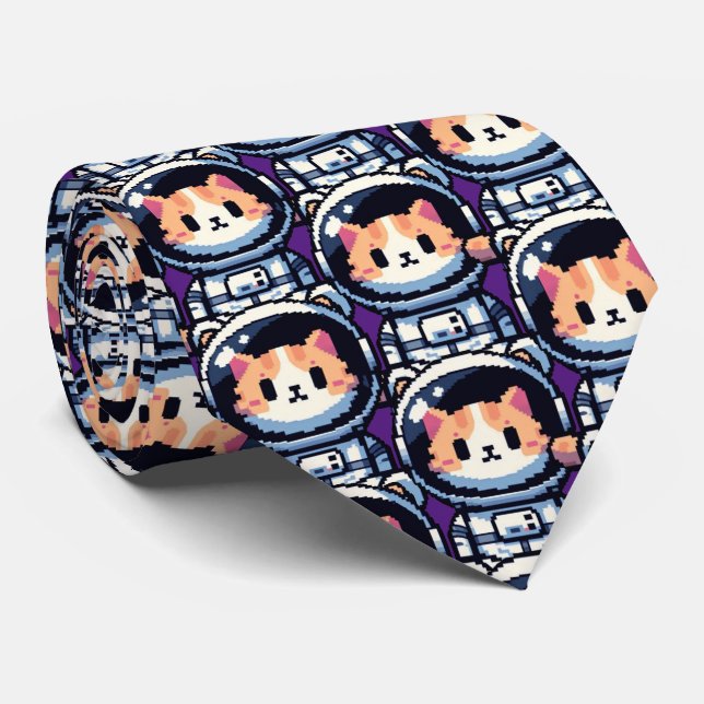 Cosmic Cat Explorer Tie (Rolled)