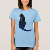 Cosmic Cat in Stars and Crescent Moon Pattern