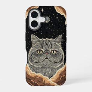 Cosmic Cat iPhone 16 Case