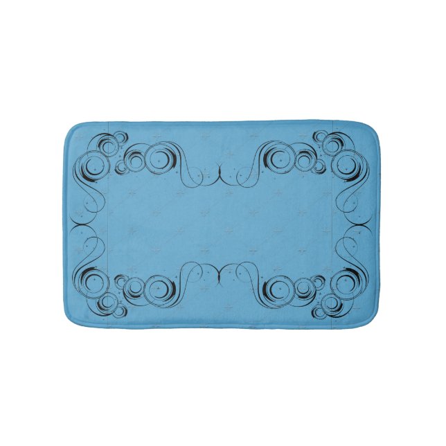 Cosmic Cat Moon and Stars Bath Mat (Front)