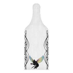 Cosmic Cat Moon and Stars Cutting Board