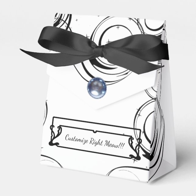 Cosmic Cat Moon and Stars Favour Box (Front Side)