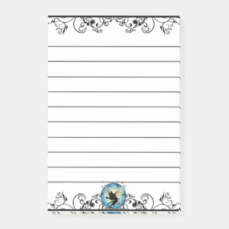 Cosmic Cat Moon and Stars Post-it Notes