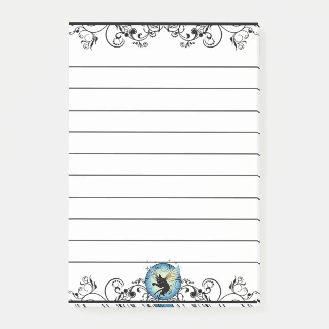 Cosmic Cat Moon and Stars Post-it Notes (Front)
