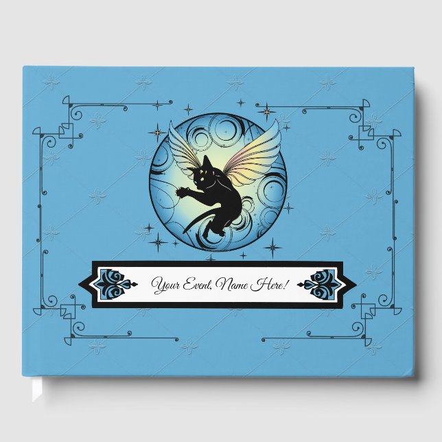 Cosmic Cat Moon Guest Book (Front)