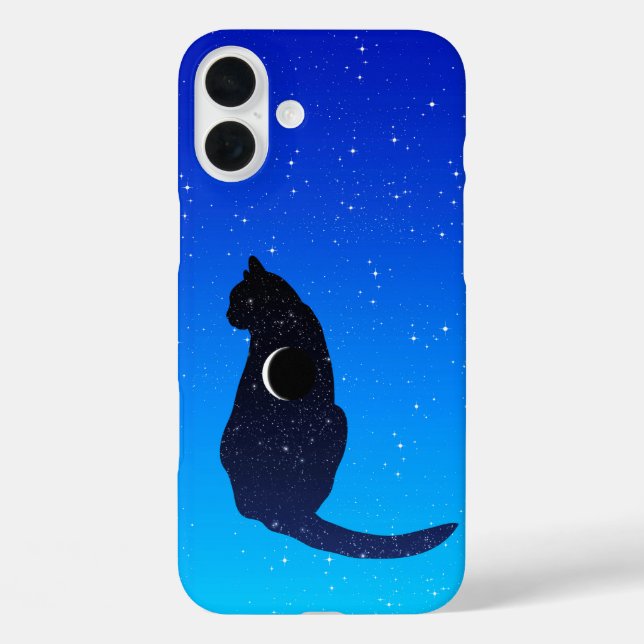 Cosmic Cat on a Starry Sky Background Case-Mate iPhone Case (Back)