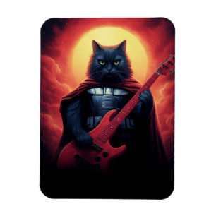 Cosmic Cat Playing Guitar in Galaxy Magnet