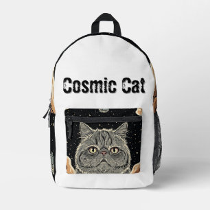 Cosmic Cat Printed Backpack