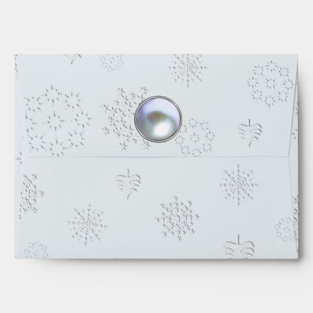 Cosmic Cat Snowflake Envelopes (Back (Top Flap))