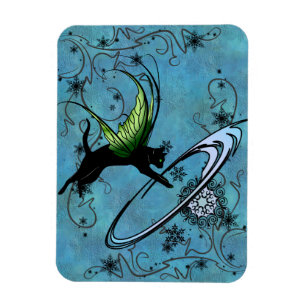Cosmic Cat Snowflake Magnet