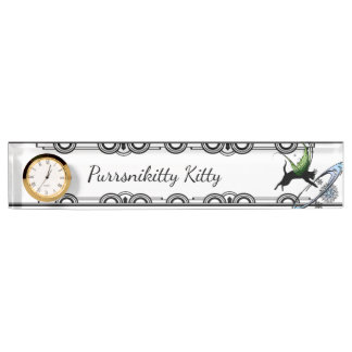 Cosmic Cat Snowflake Nameplate