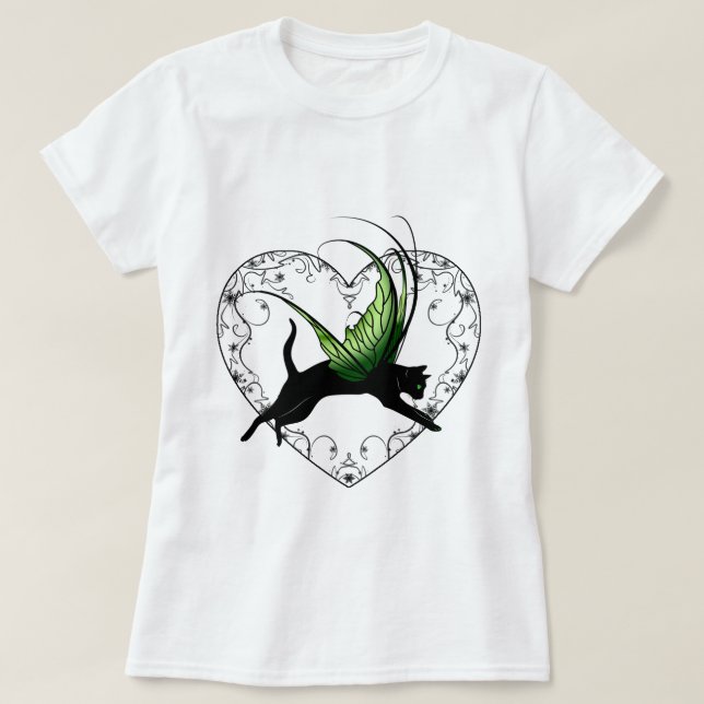 Cosmic Cat Snowflake T-Shirt (Design Front)