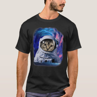 Cosmic Cat Space Astrocat In The Galaxy Graphic T-Shirt