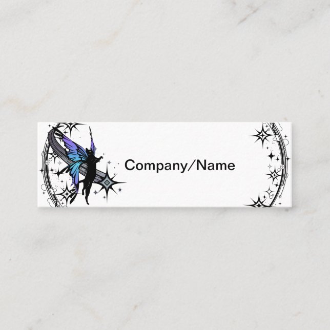 Cosmic Cat Star Mini Business Card (Front)