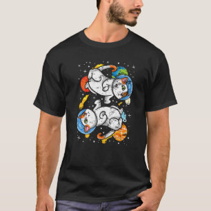 Cosmic Cats in Outer Space Astronaut For Cat  1 T-Shirt