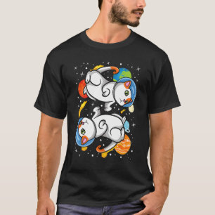 Cosmic Cats in Outer Space Astronaut For Cat T-Shirt