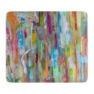 Cosmic Chaos 6 x 7 Deco Glass Cutting Board