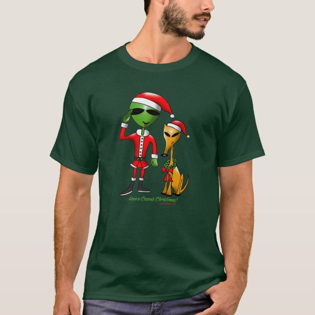 Cosmic Christmas 2 Dark Apparel T-Shirt (Front)