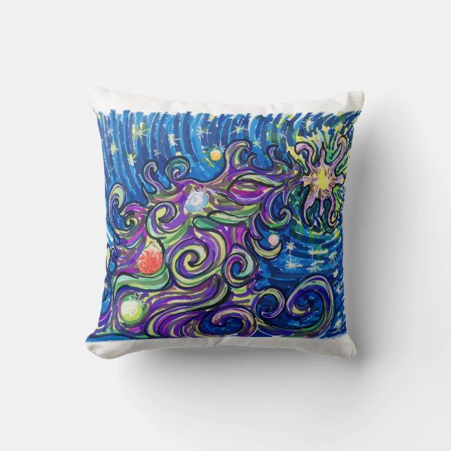 Cosmic Christmas Tree Cushion (Front)