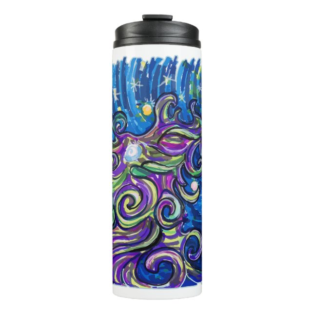 Cosmic Christmas Tree Thermal Tumbler (Front)