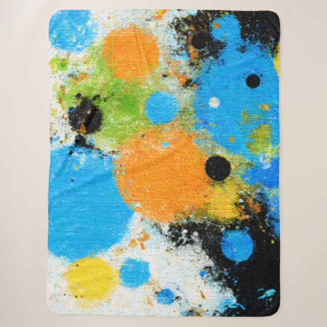 Cosmic Chromatic Splatter: Abstract Orbit Sherpa Blanket (Front)