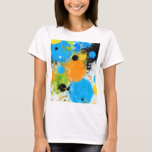 Cosmic Chromatic Splatter: Abstract Orbit T-Shirt