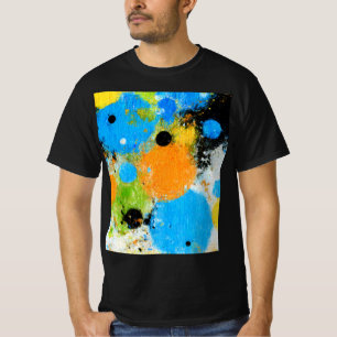 Cosmic Chromatic Splatter: Abstract Orbit T-Shirt