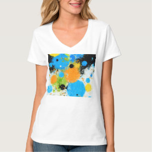 Cosmic Chromatic Splatter: Abstract Orbit T-Shirt