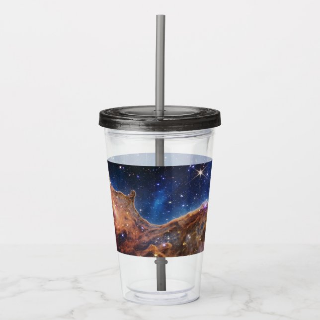 Cosmic Cliffs Carina Nebula Space Webb Telescope  Acrylic Tumbler (Front)