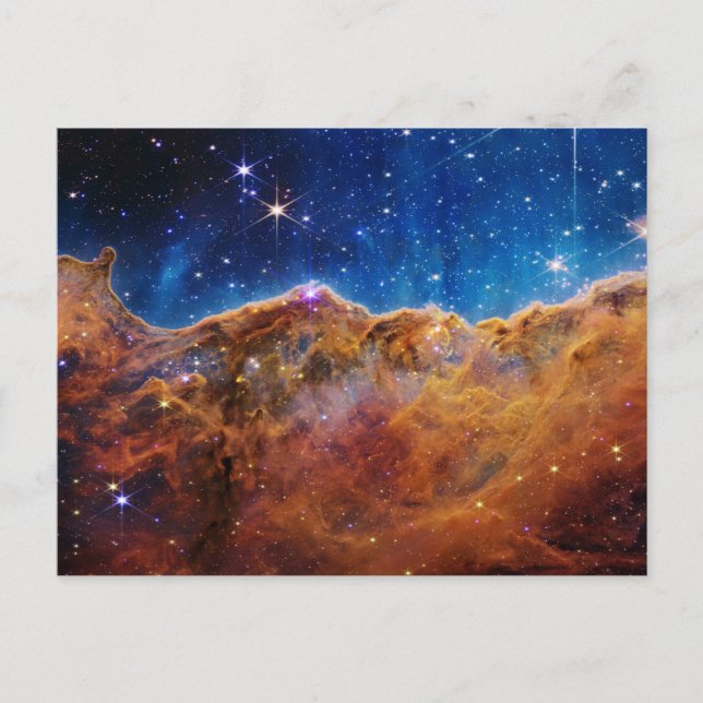 Cosmic Cliffs in the Carina Nebula from JWT Postcard (Front)