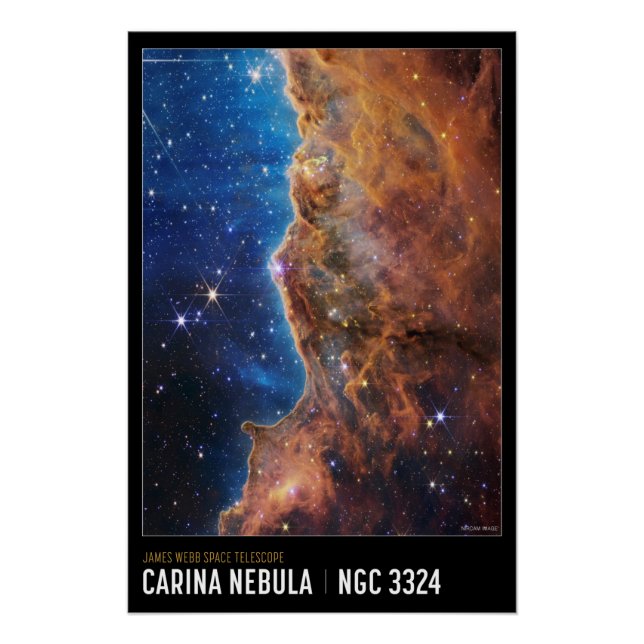 Cosmic Cliffs James Webb  NASA Space Educational Poster (Front)