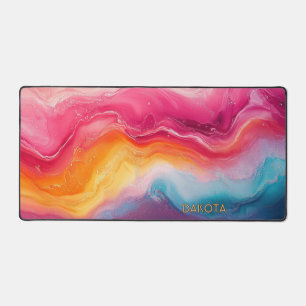 Cosmic Colours Abstract Desk Mat