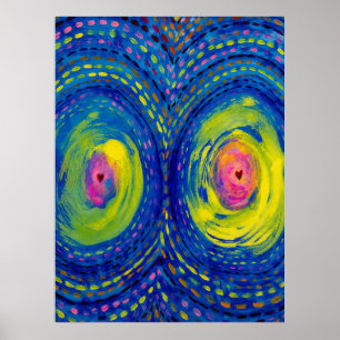 Cosmic Connection – Colourful Abstract Art Poster