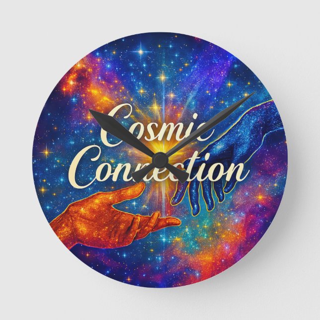 🪐 Cosmic Connection Decorative Clock (Front)