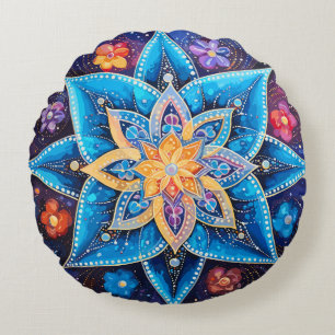 Cosmic Constellation Round Cushion