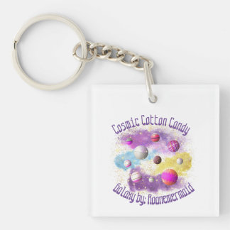 Cosmic Cotton Candy Galaxy Key Ring