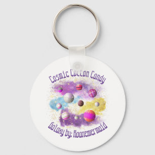 Cosmic Cotton Candy Galaxy Key Ring