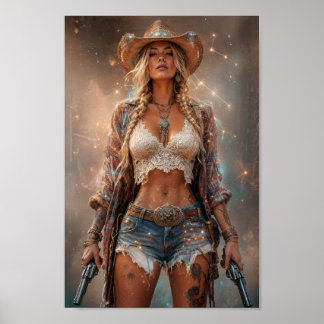 Cosmic Cowgirl Wild Heart Spirit Poster