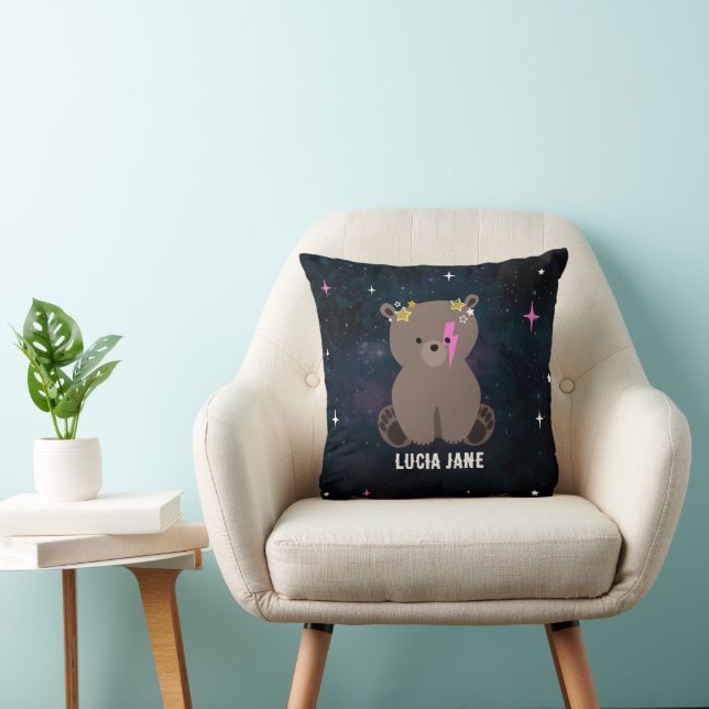 Cosmic Cub Wild One Pink Girl Nursery Cushion (Chair)