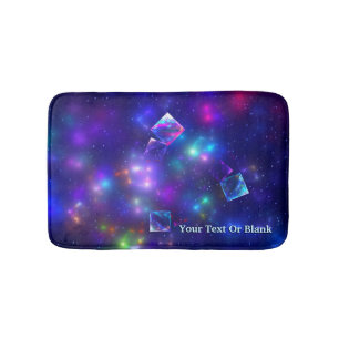 Cosmic Cubes Bath Mat