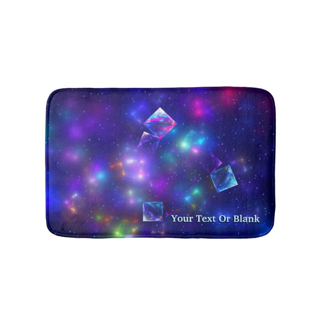 Cosmic Cubes Bath Mat (Front)