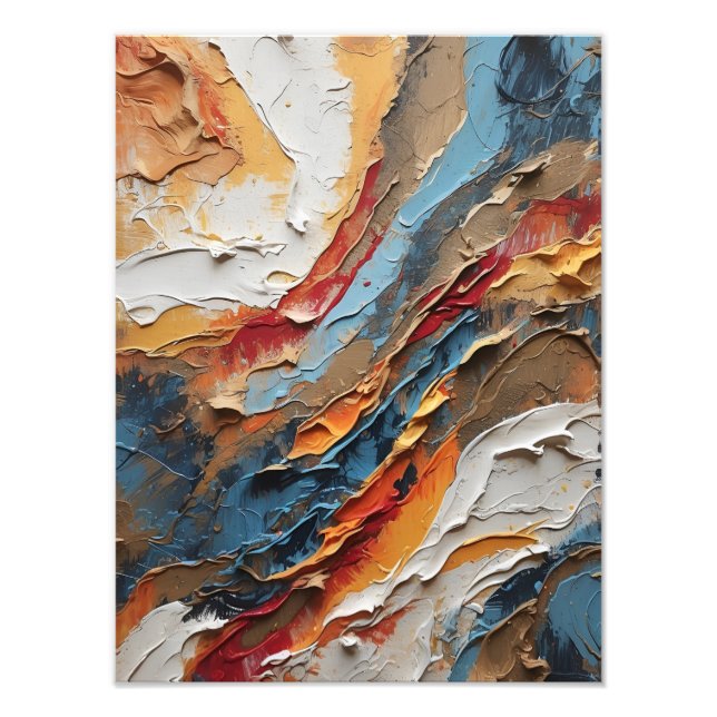 Cosmic Dance: A Symphony of Textures and Colours Photo Print (Front)