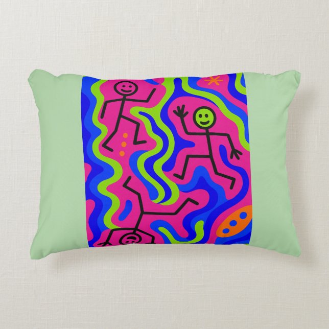 Cosmic Dance – Neon Pillow (Front)
